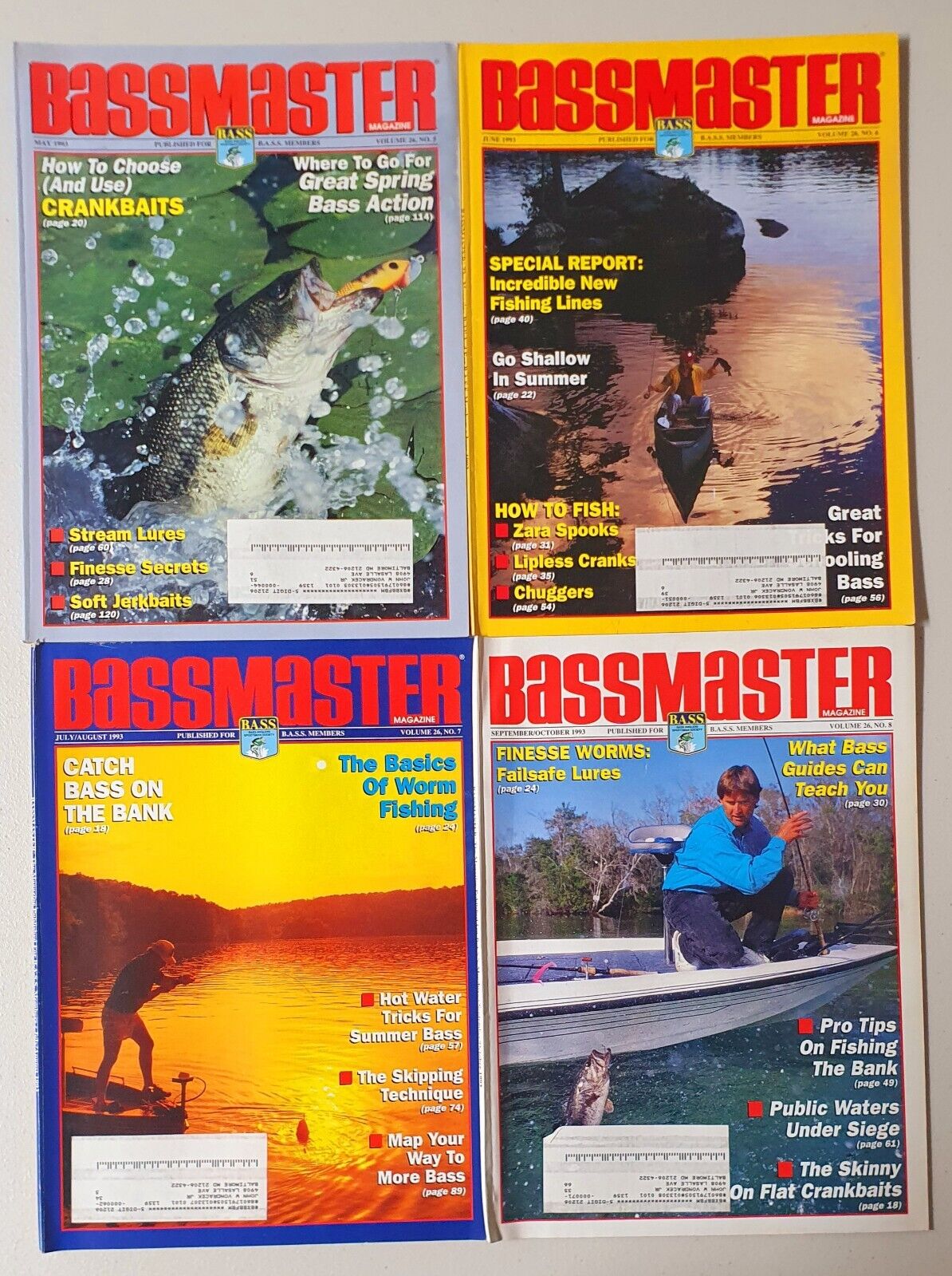 Bass Master magazine Lot of 10 (1993)