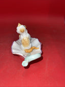 Vintage Ceramic Oval Ashtray Kitten Holding Boot