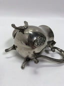 Antique Silverplate Coffee/Tea Pot Footed Hinged Lid - Pretty