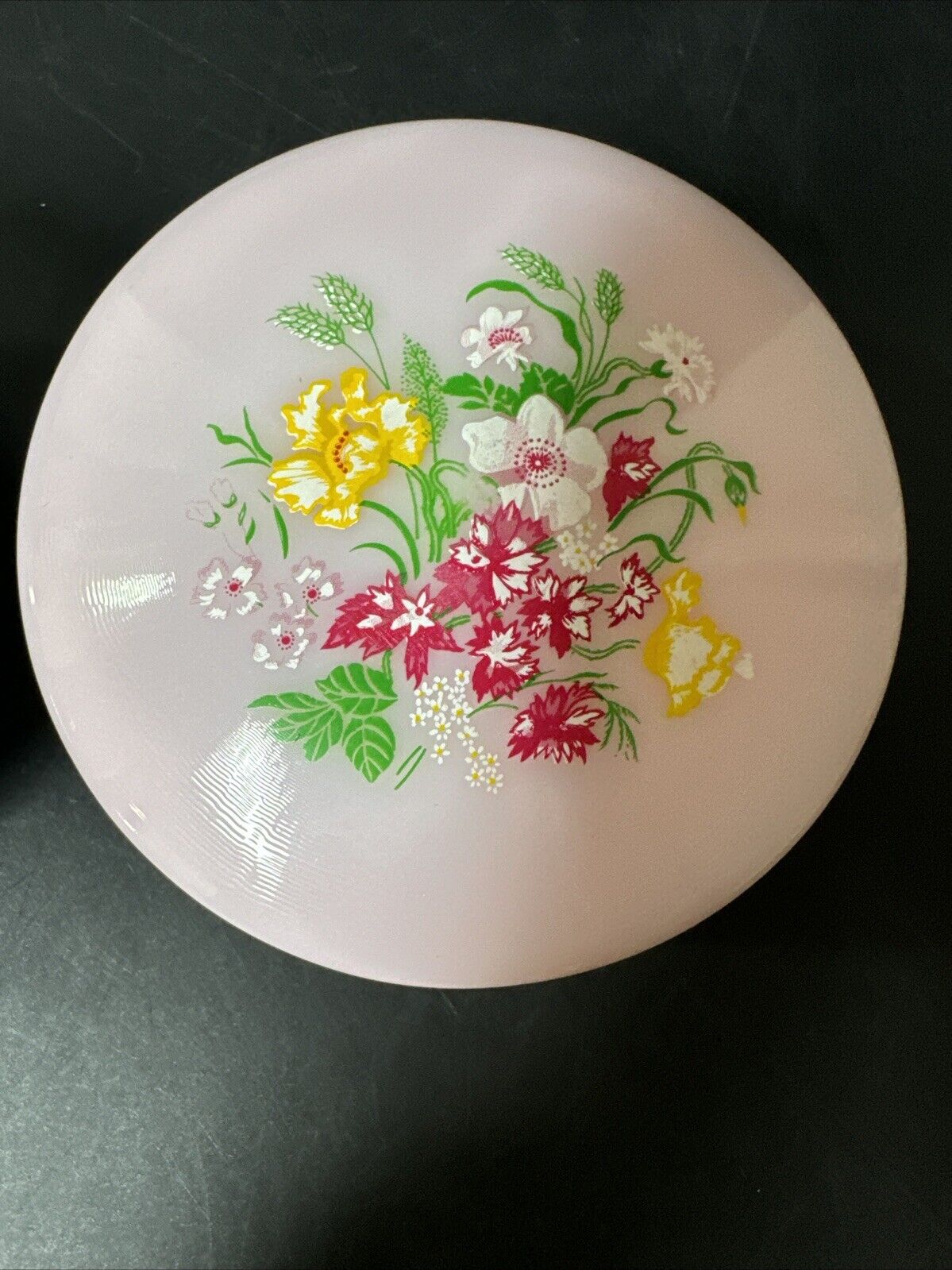 Vintage Blue And Pink Trinket Box With Flower Detailing/ Lot Of 2