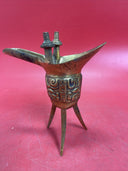 ANTIQUE  BRONZE BURIAL TOMB DRINKING CUP Wine