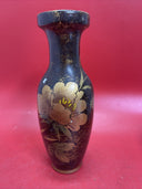 Vintage Antique Floral Pattern Vase, 11.5" Tall