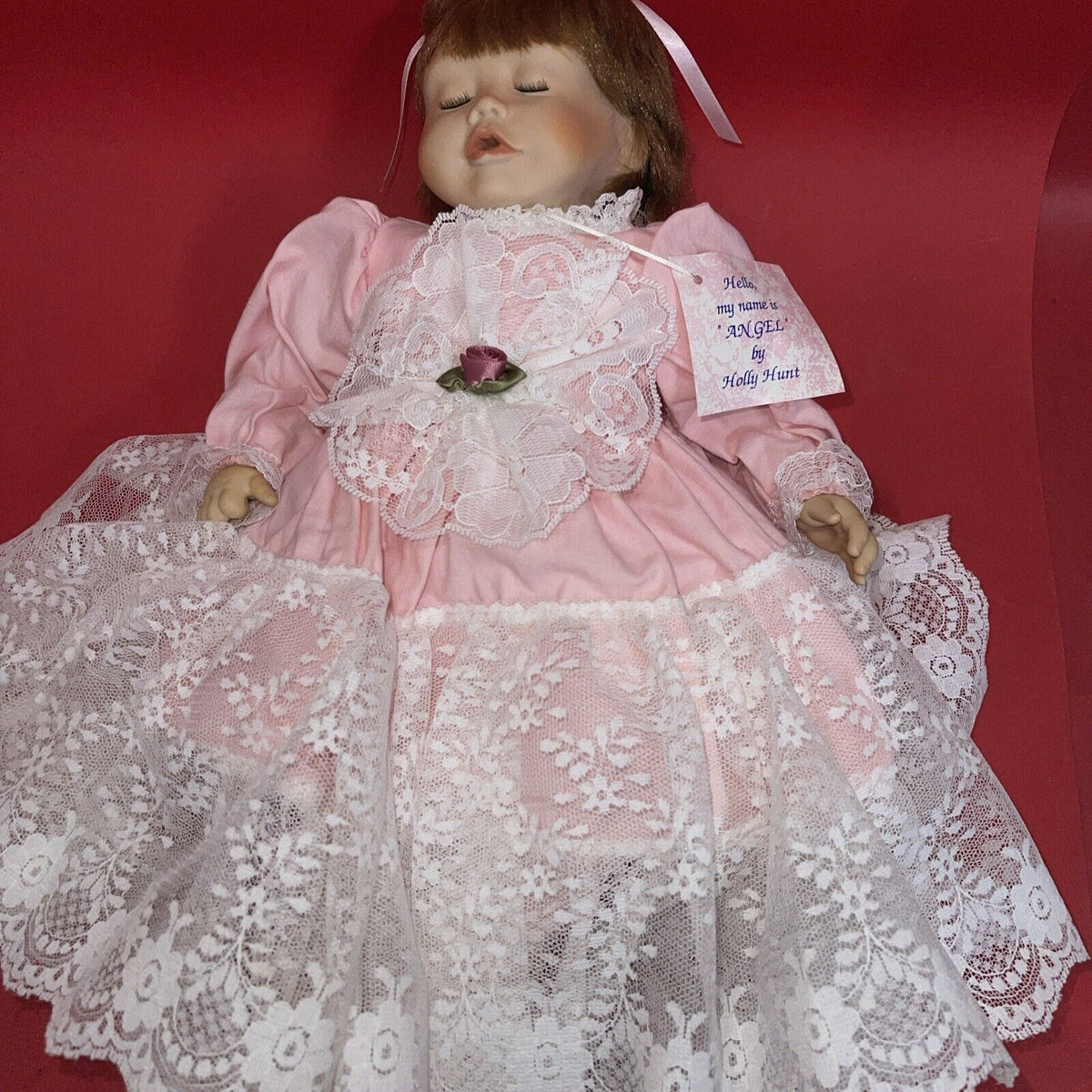 Vintage "ANGEL " By Holly Hunt 15" Angel Porcelain Doll.570/750