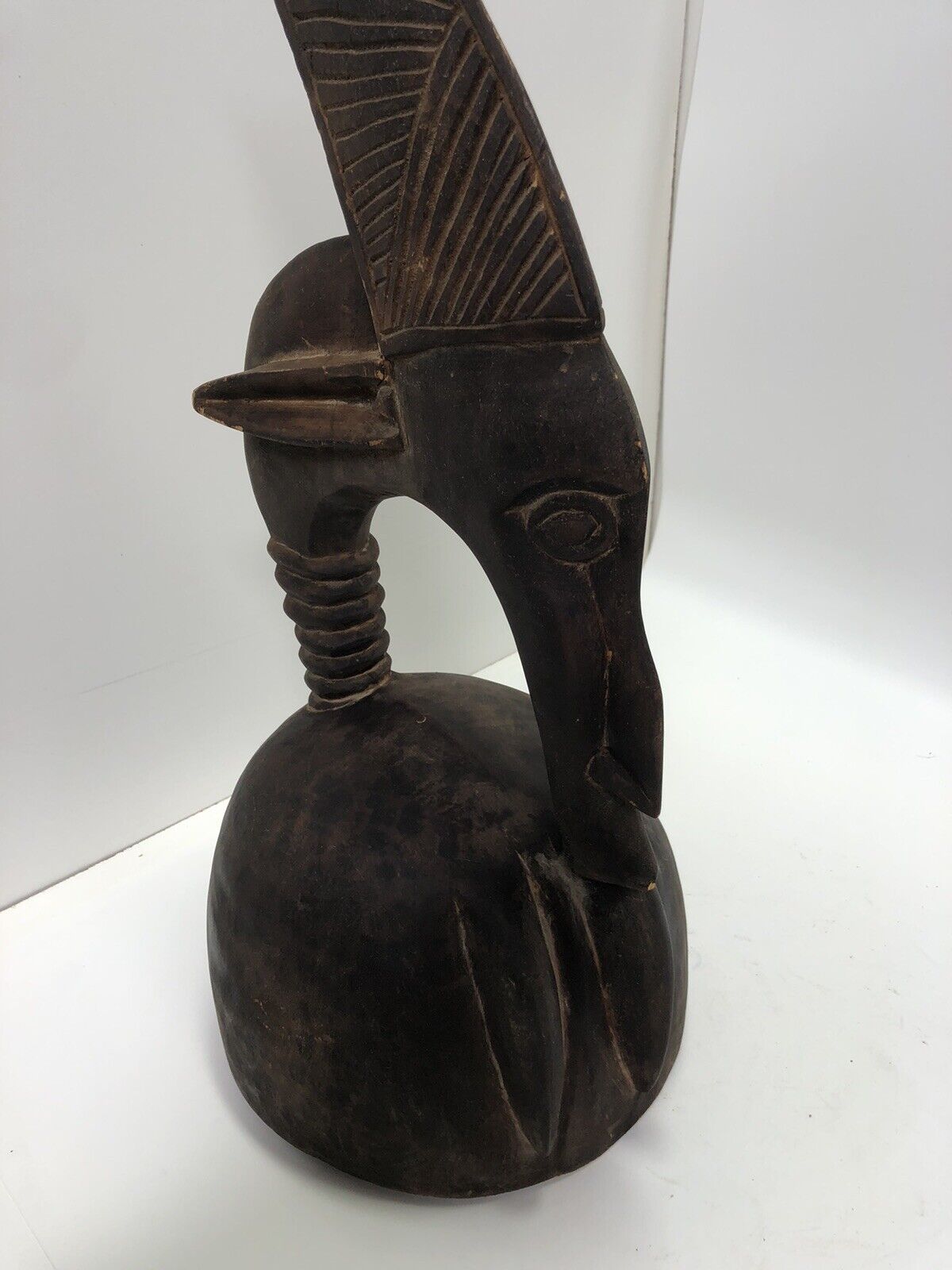 Lg Bamana Male Antelope Chiwara Helmet From Mali, Africa