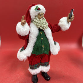 Vintage Santa Claus with phone