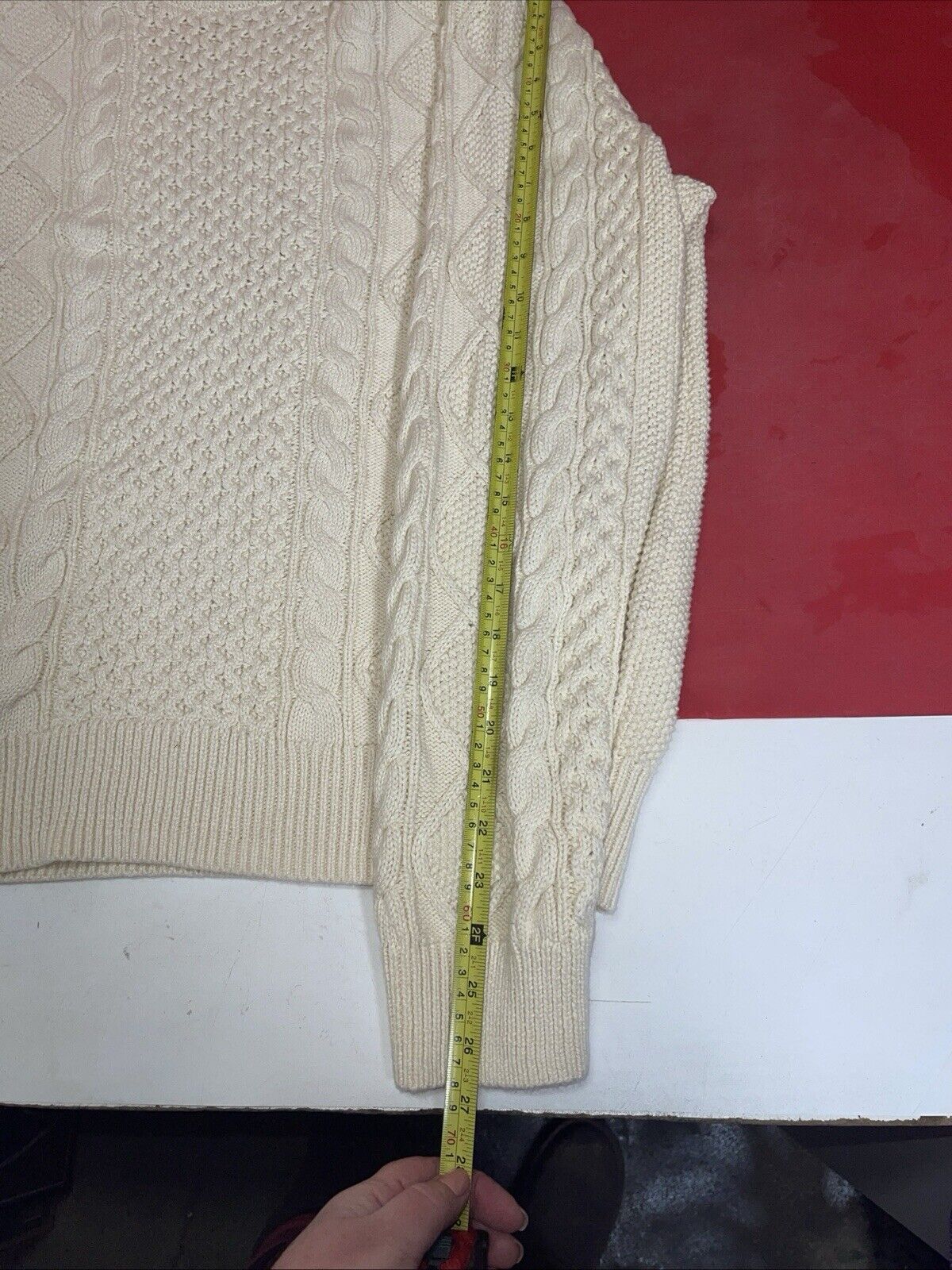 Polo Ralph Lauren Hand Knit Fisherman  Chunky Cable Knit Sweater Men’s L