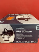 Hampton Bay 1-Light Black Outdoor Wall Lantern Sconce (2-Pack)