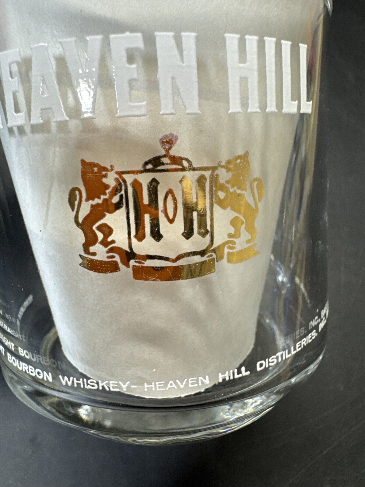 Heaven Hill Gold Trimmed Bourbon Whiskey HiBall Glasses/ Set Of 5