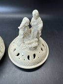 HOLY FAMILY Trinket Holder Nativity Jesus Christmas/ Lot Of 2