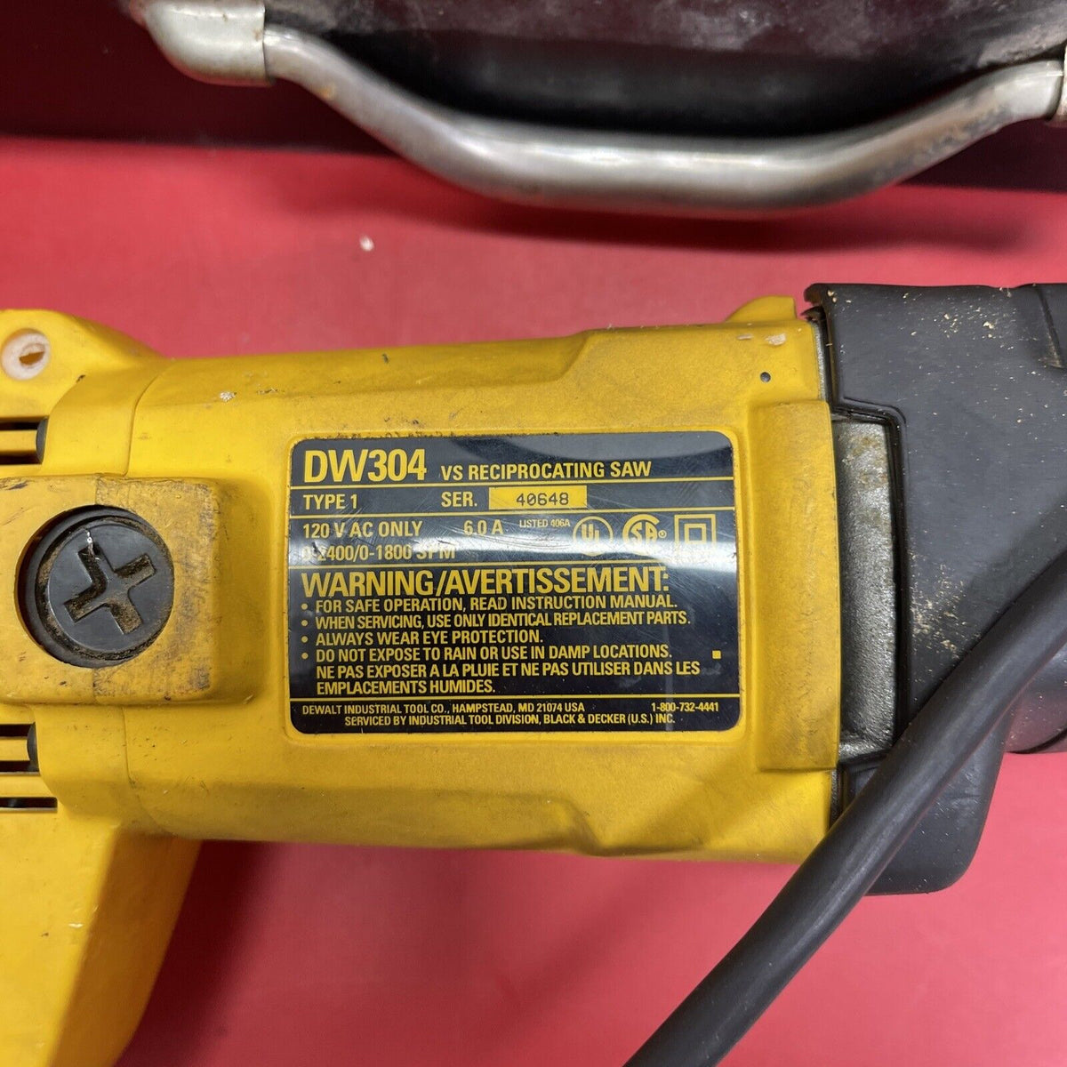 dewalt reciprocating saw DW304