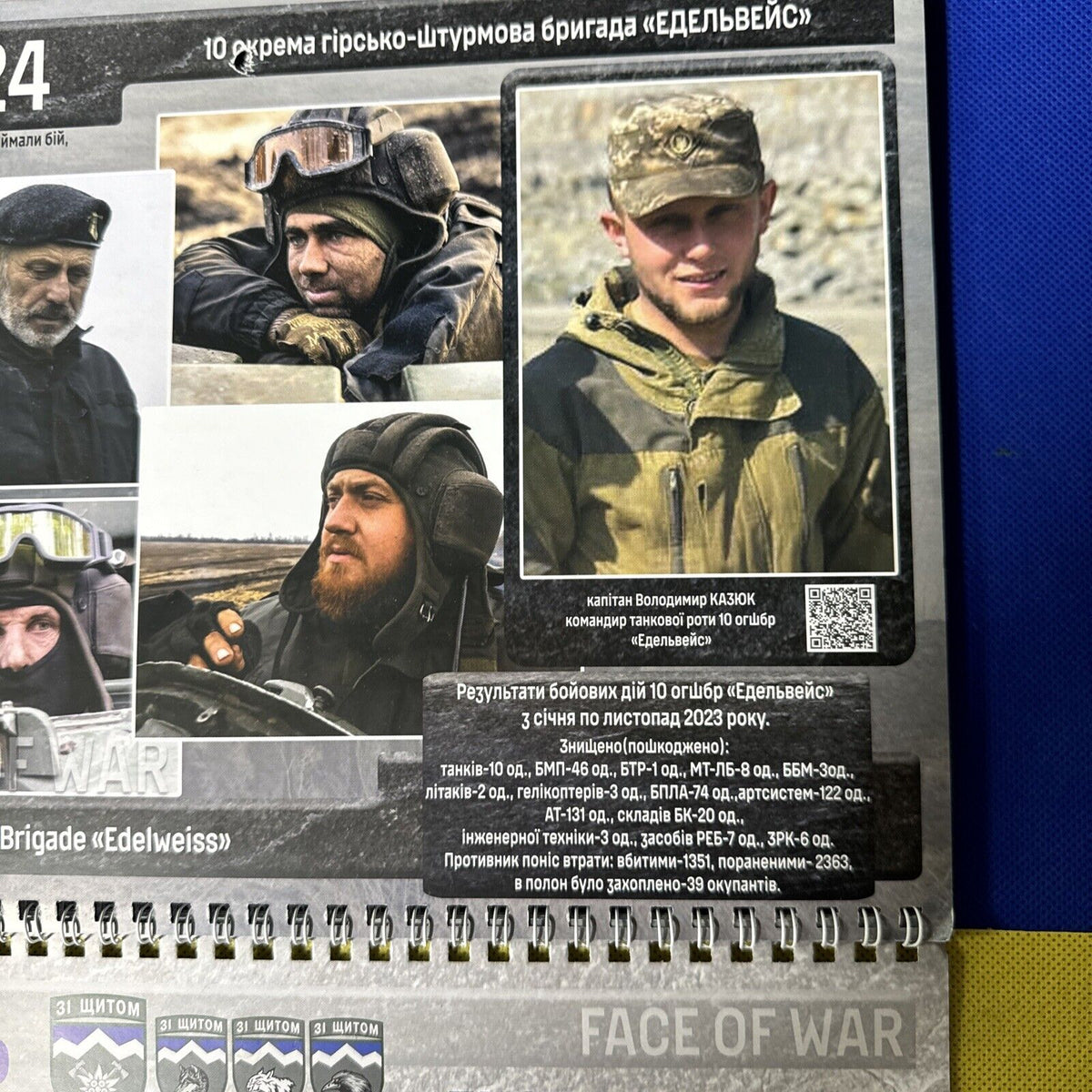 🇺🇦 Ukrainian Military Wall Army Calendar 2024