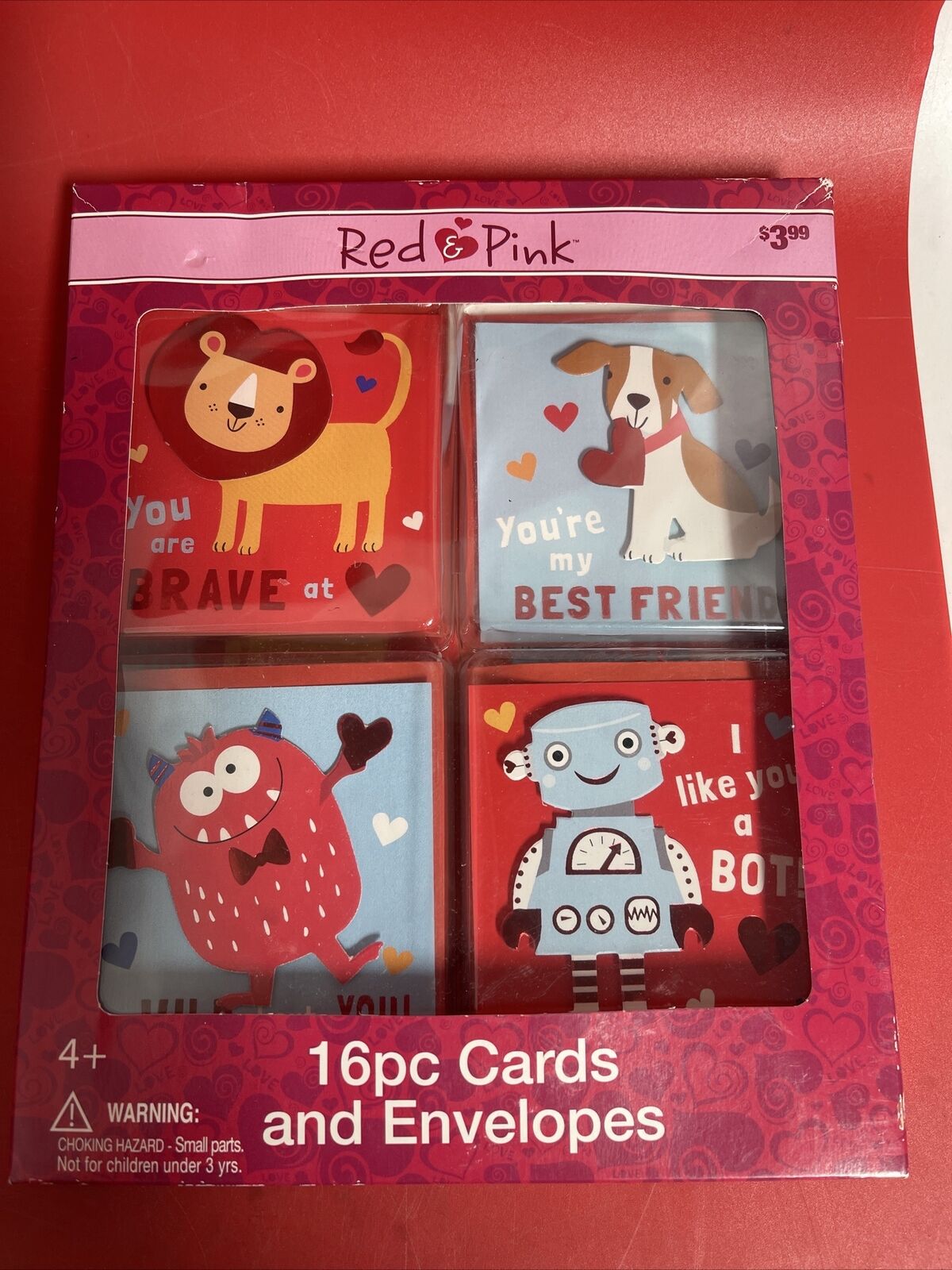 Red & Pink Pop Up Cards & Envelopes Fruity Lot of 5 Boxes = 80 Pieces