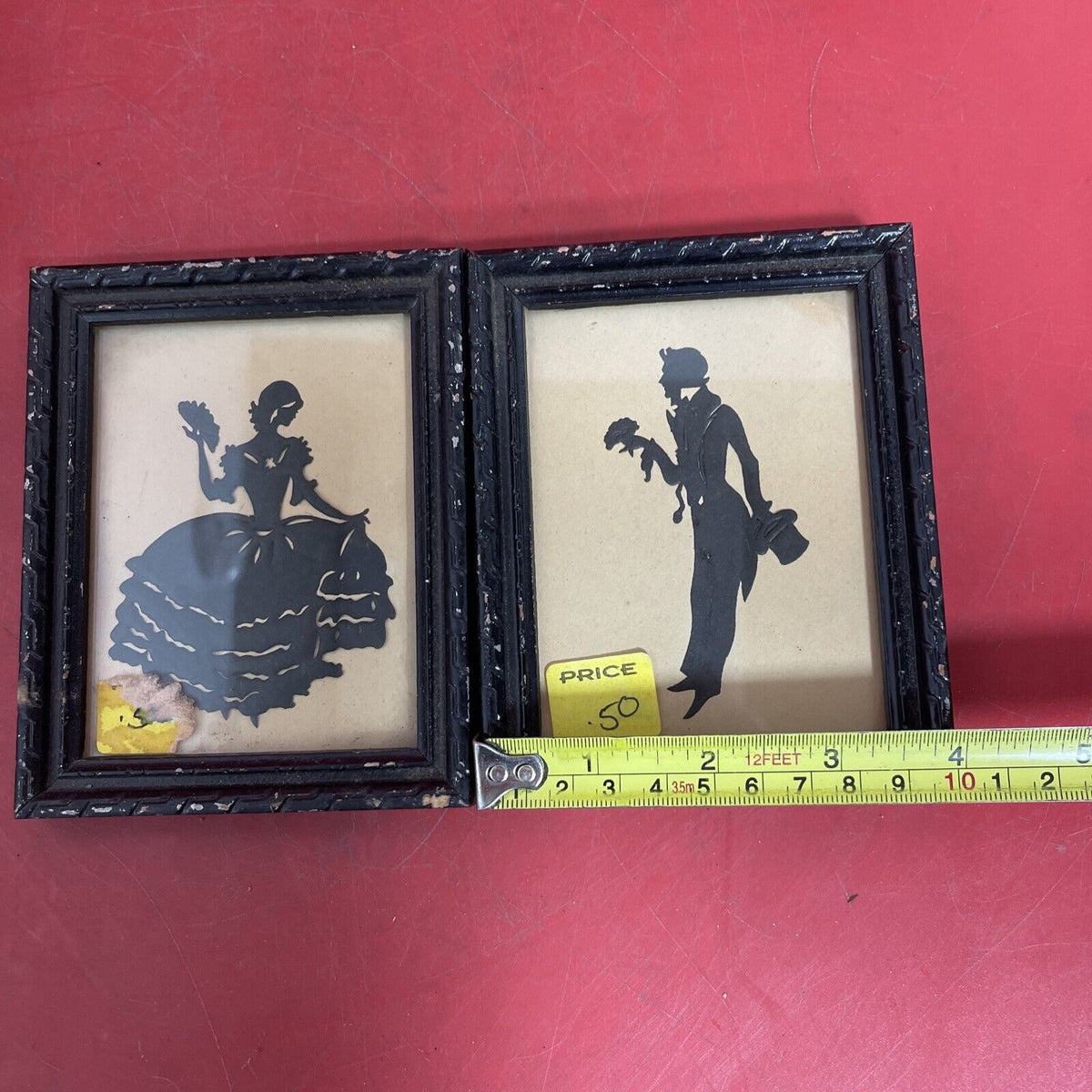 Vintage Victorian Style Vintage Silhouette Art -- Set of Silhouette Art