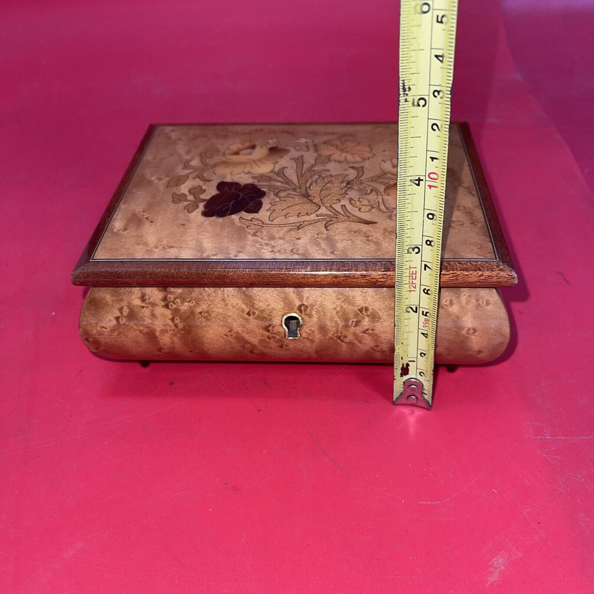 Reuge Musical Inlaid Wood Jewelry Box Sorrento  Waltz of the Flowers No Key