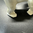 VINTAGE SMALL WHITE APE CHIMPANZEE MONKEY FIGURINE CZECHOSLOVAKIA ART POTTERY