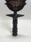Vintage African Hand Carved Woman Statue.  Possibly Ghanaian.