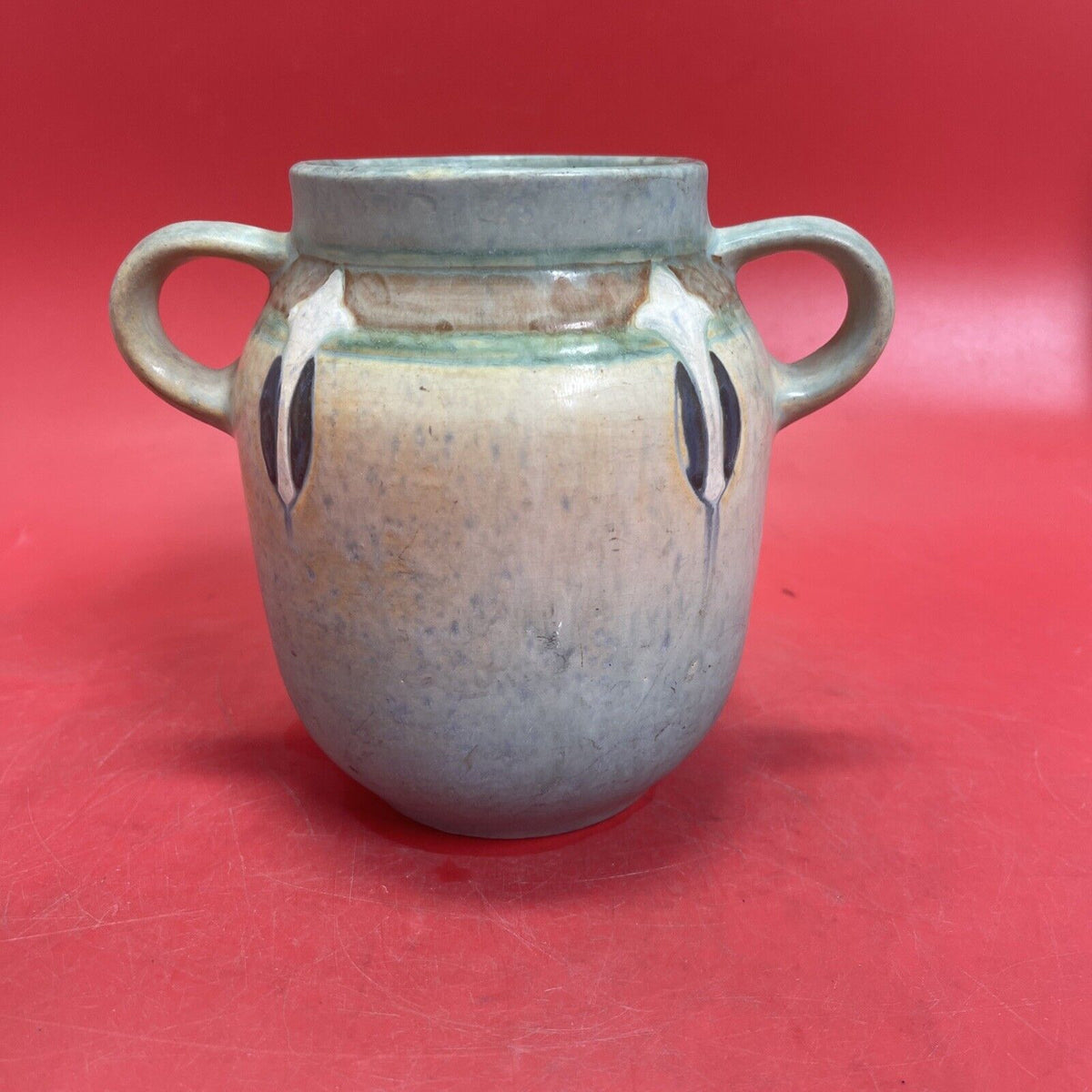 Roseville Pottery '' Montacello '' Aqua Color Vase, Shape no 560-6, In 1931