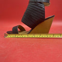Qupid Kendall Black Brown Wedge Sandals Women’s 7.5 WITH BOX
