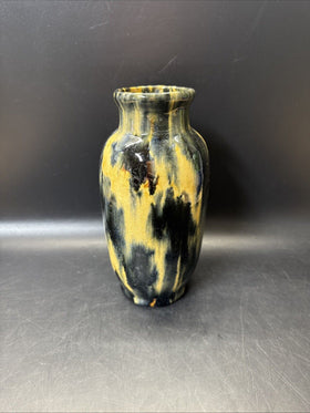 Vintage Vase Glazed Brown Black Arts Decor