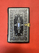 Antique Visiting Card Case with Inlay and Gilt Trim