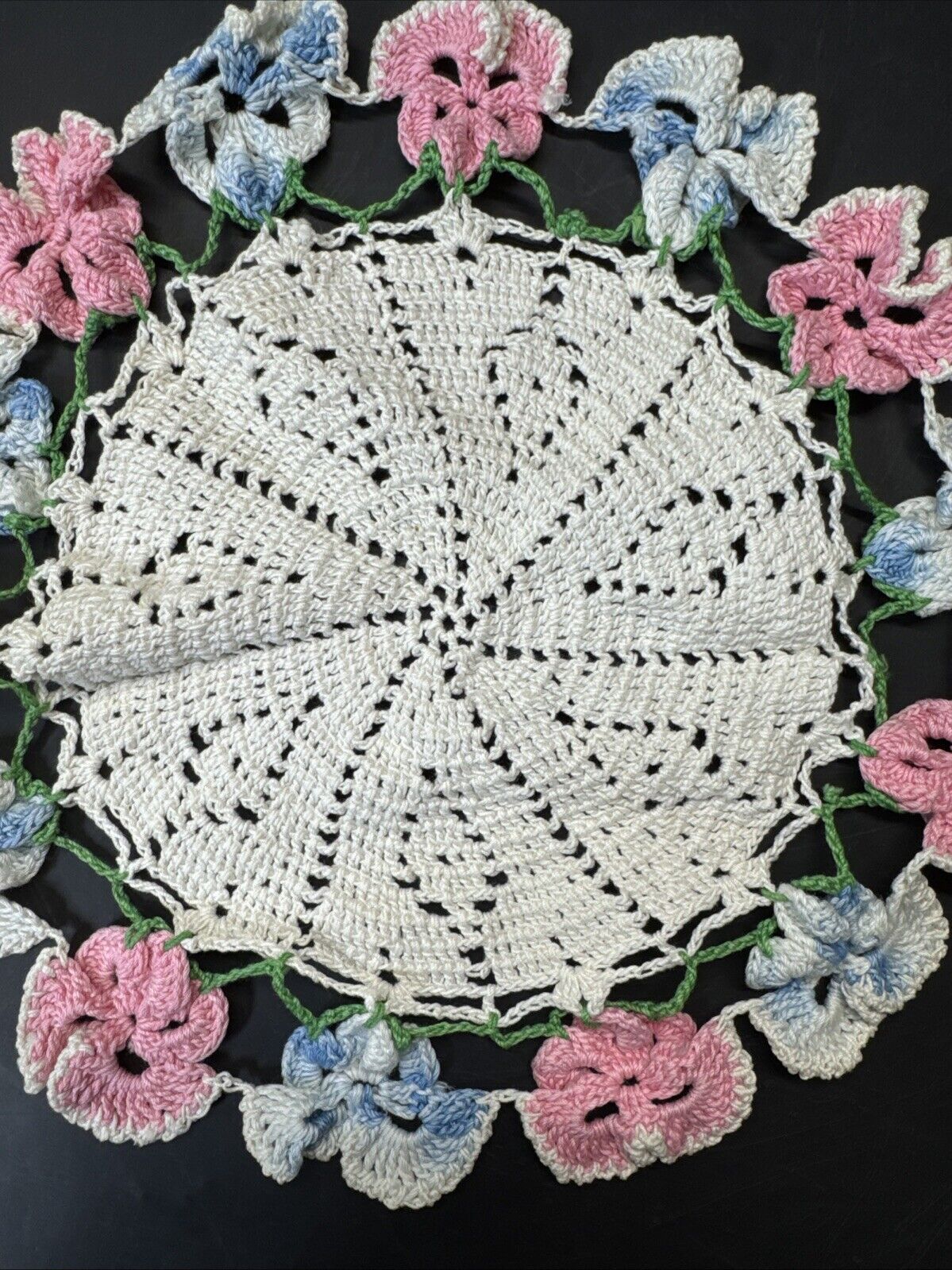 6 Vintage Handmade Doilies Various Sizes, #2