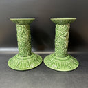 Lenox Summer Terrace Green Ivy Majolica Candlestick Holder/ Lot 2