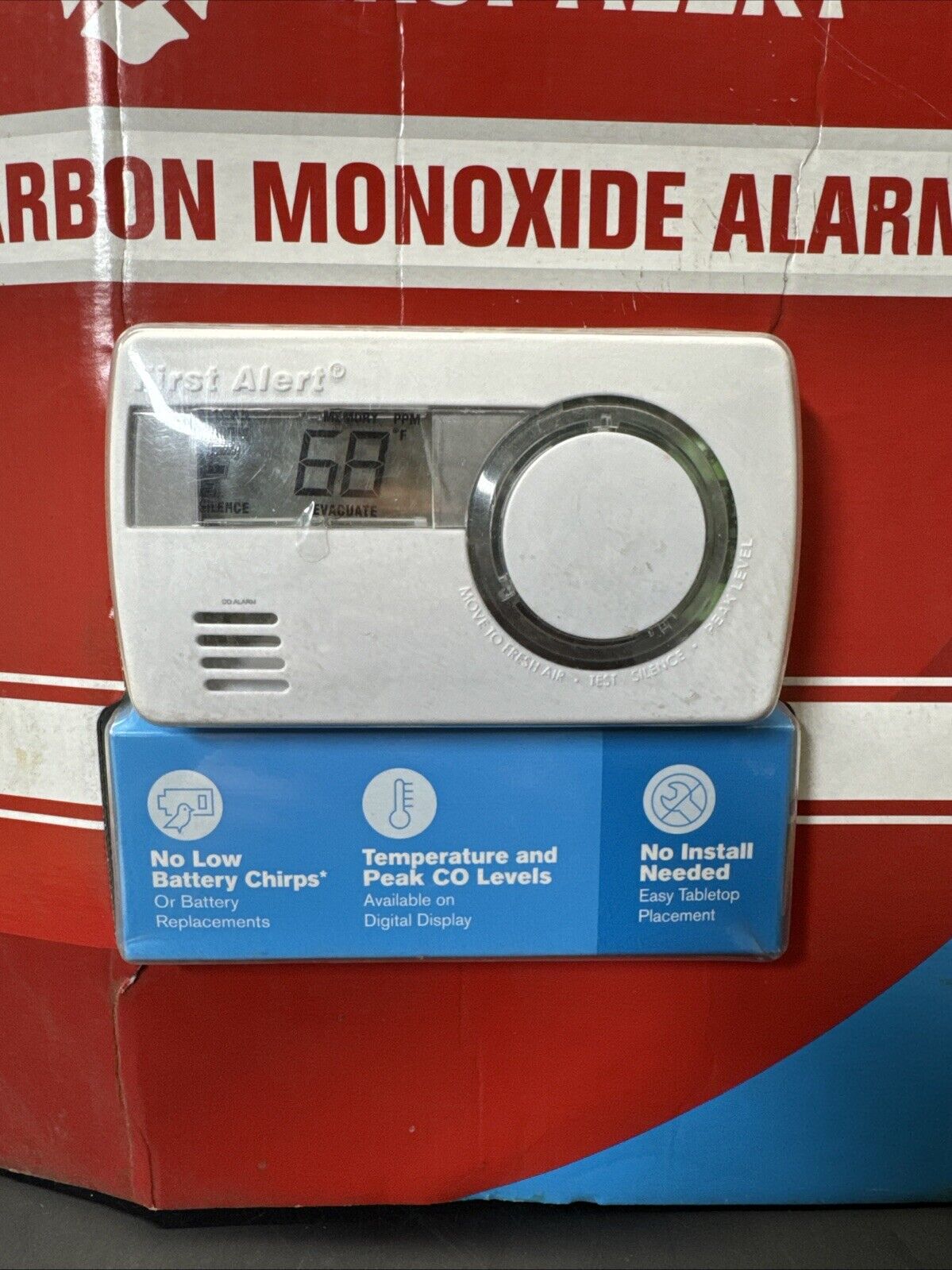 First Alert CO1210CP1 Carbon Monoxide Alarm - White/ The Box Is Damage