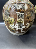 Vintage Original Japanese Pottery Pitcher 9.5” Tall