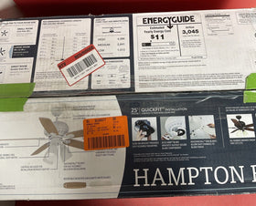 HAMPTON BAY Rockport 52 in. Indoor LED Matte White Ceiling Fan With Light Kit