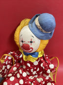 Russ Berrie & Co. Circus Plush Clown Doll On Hanging Trapeze Swing Toy Or decor