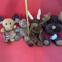 Vintage Reindeer Christmas Plush Lot 4