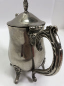 Antique Silverplate Coffee/Tea Pot Footed Hinged Lid - Pretty
