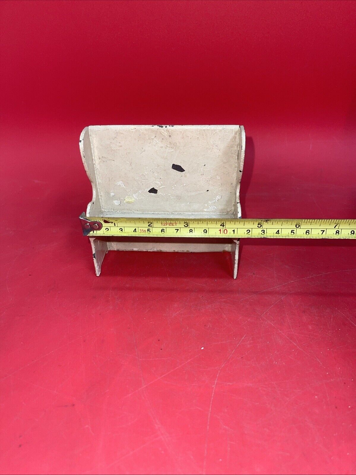Vintage Aracade Cast Iron Doll House Miniature Table & Bench Chair