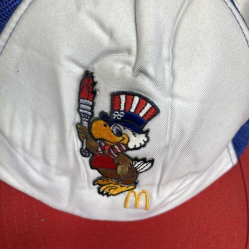 VINTAGE 1980s McDonald's USA Olympics Eagle Trucker Mesh Snapback Hat Cap Lot 3