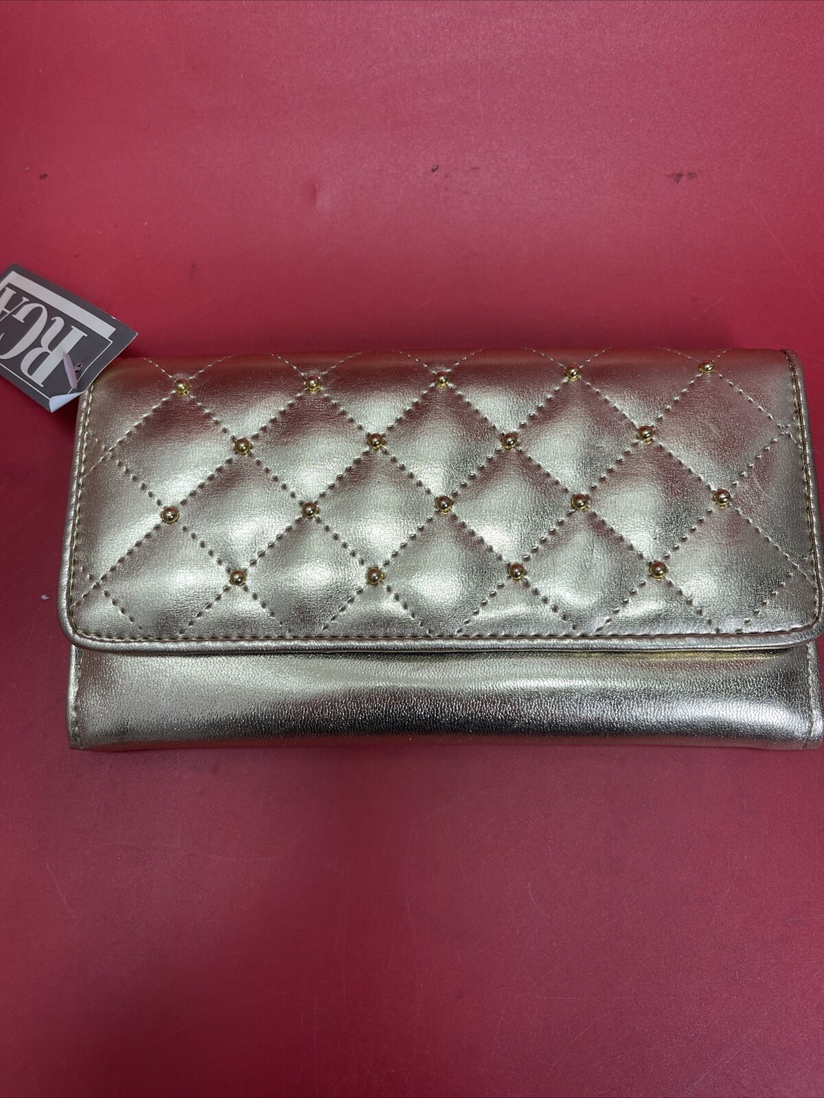 Vintage Roger Gimbel Accessories Quilted Pattern Bifold Long Wallet/Clutch Lot 3