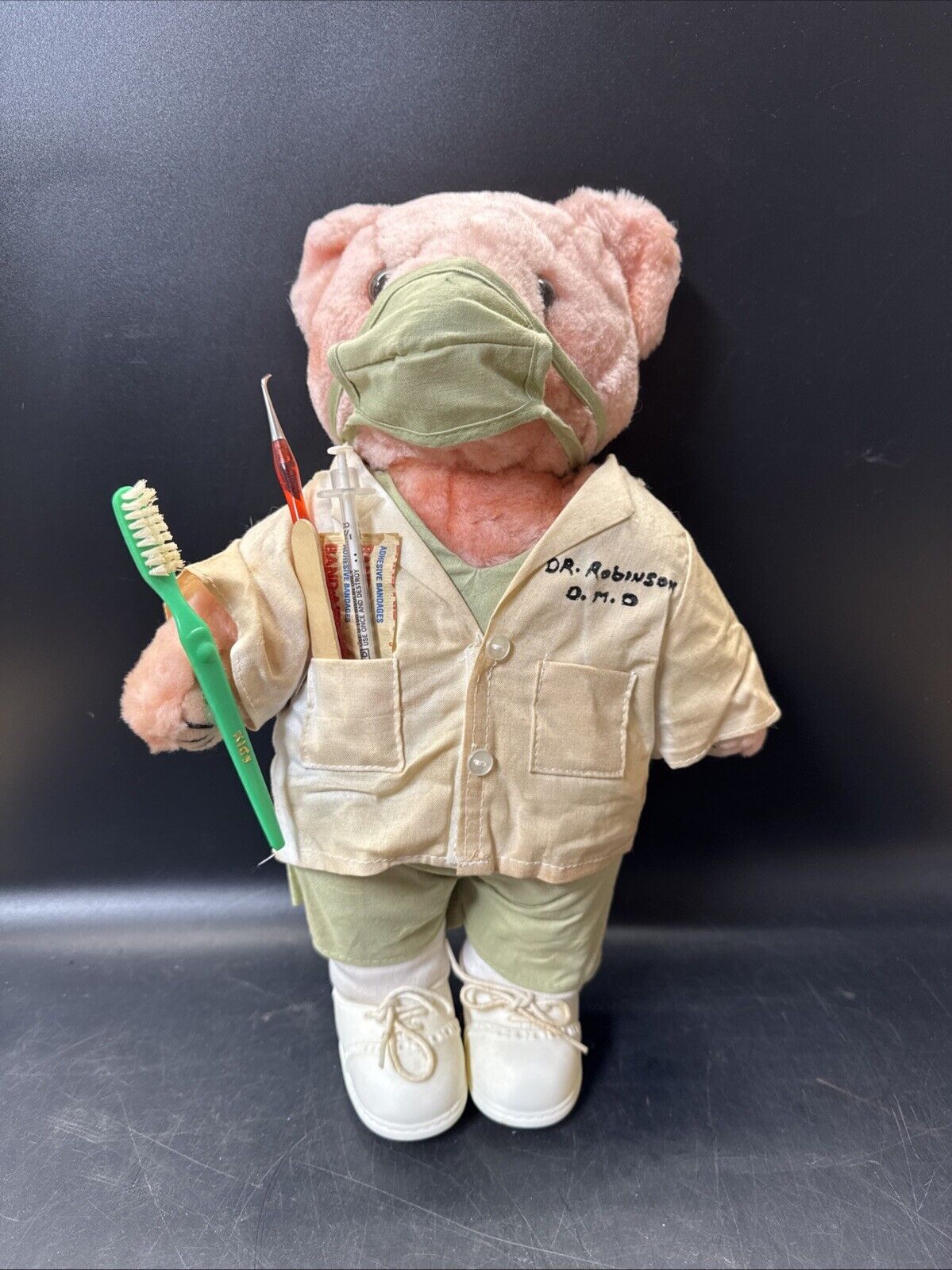 Vintage 1990s Doctor Teddy Bear 13.5”