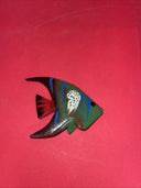 Vintage hand painted wood carved tropical fish Lot 4