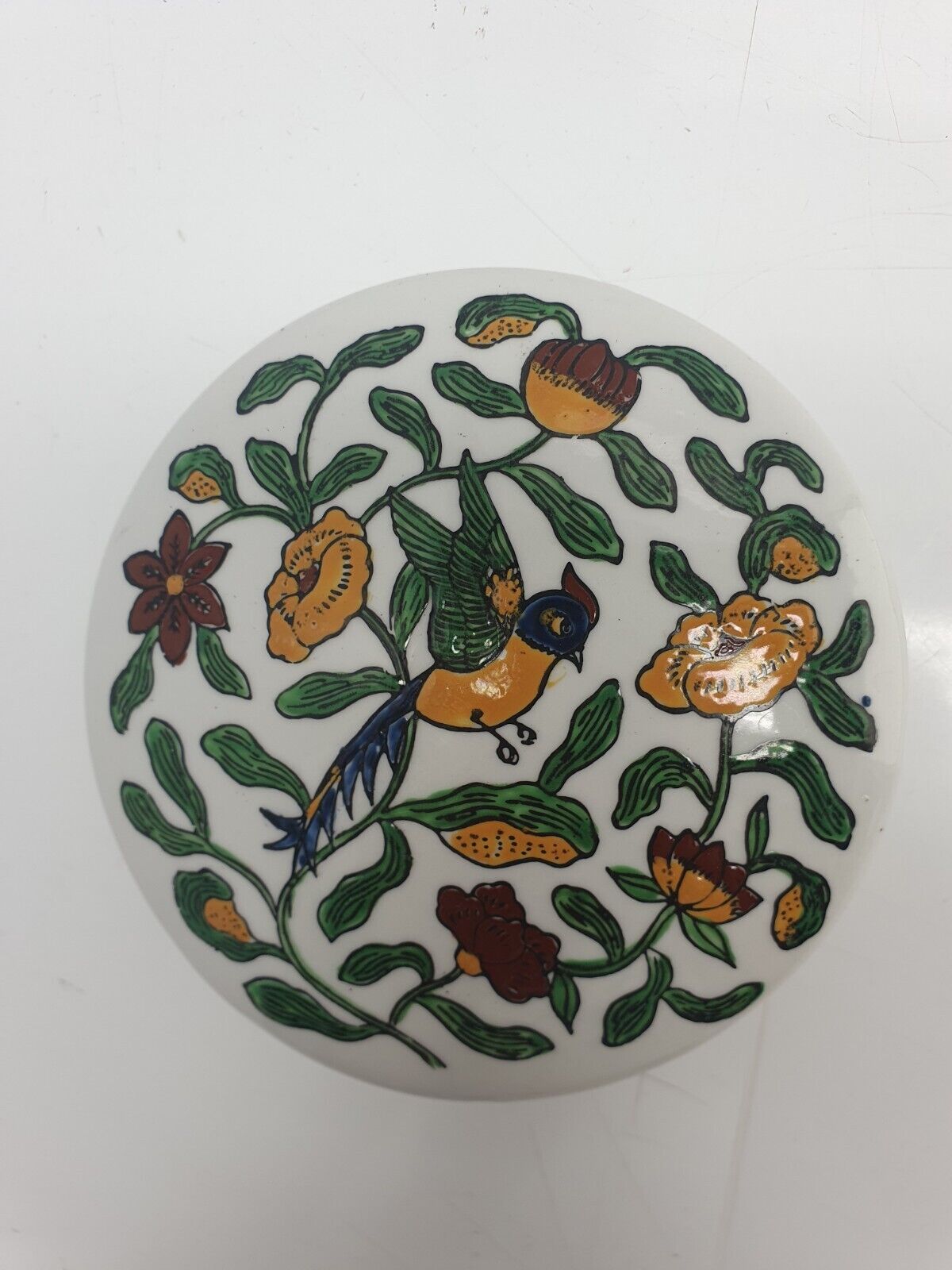 Beautiful Round Lidded Trinket Box