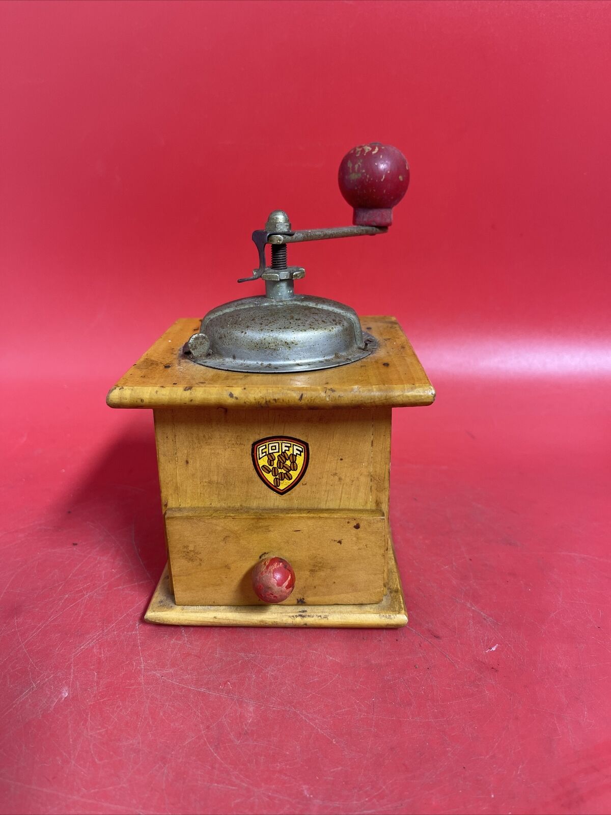 Vintage Coffee Working Wood & Steel Coffee