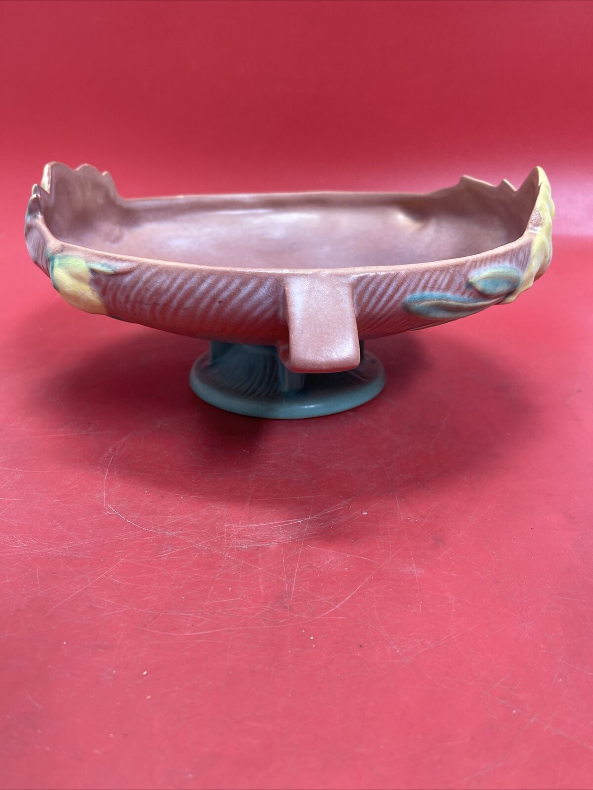 Roseville Pottery Pink Peony Bowl Console Bowl