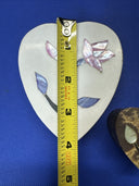 Vintage Heart Shaped Marble Stone Trinket Boxes/ Lot Of 2