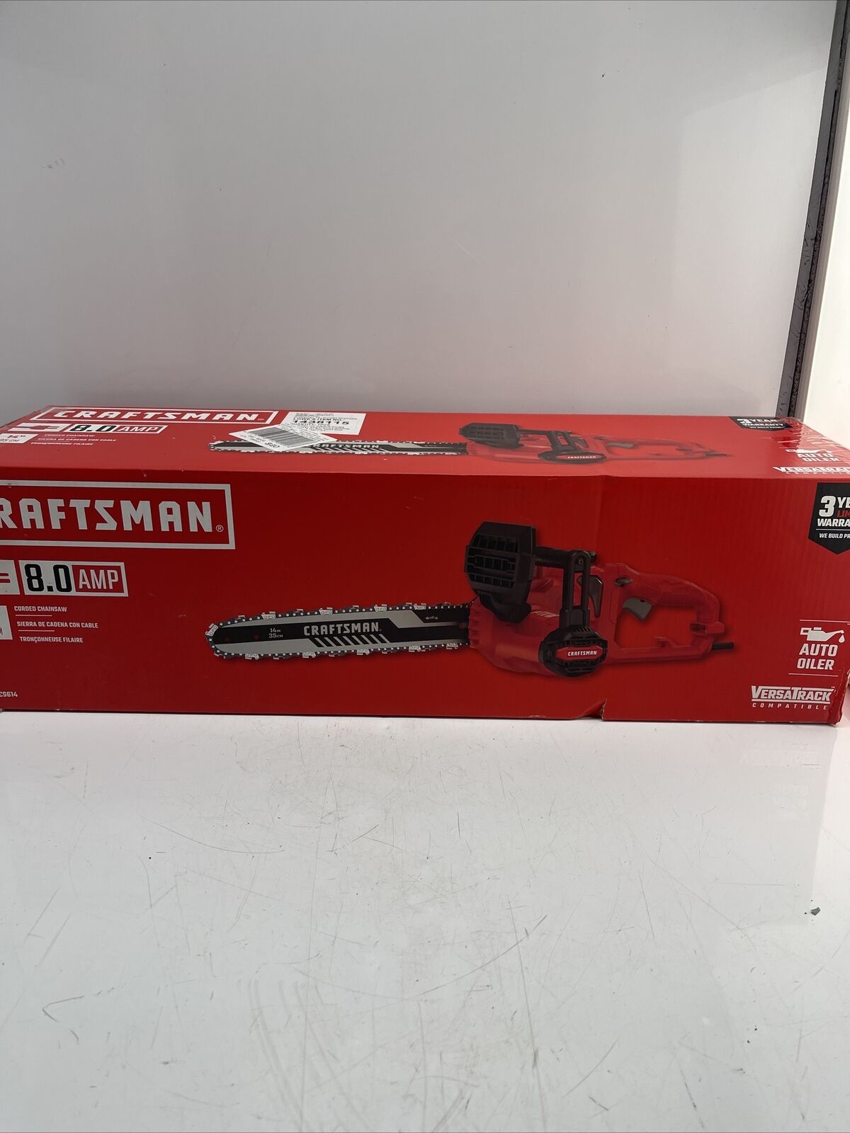 Electric Chainsaw - Corded 8 Amps -14 Inch