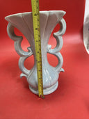 Vintage Gonder Art Pottery Vase Aqua/Teal H-81 9"Tall