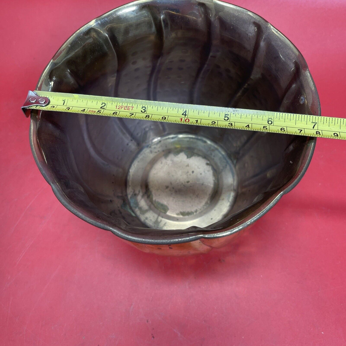 Vintage Solid Brass Round Planters Set 3pc Different Designs