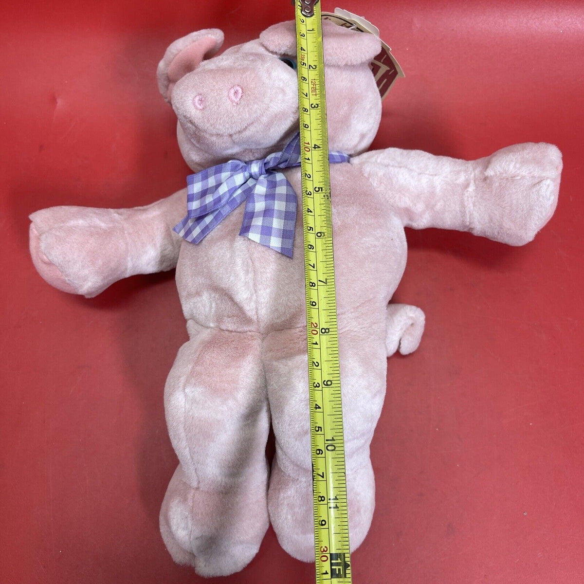 Seated 13" Squeeze to Oink Pig Named Charlotte Bean Bottom Plush Stuffed Toy