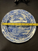 1820s Staffordshire Blue Transferware Plate Chinese Motif Decoration