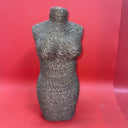 Woven Wicker Ladies Mannequin Figurine  Decor 15”h