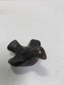 Art Pottery Ceramic Mexico Bird Dove Black W/ Red