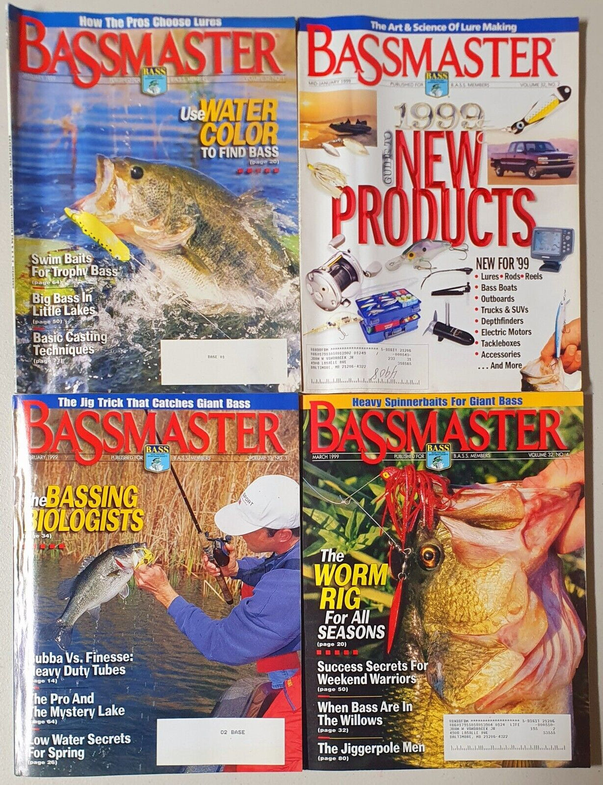 Bass Master magazine Lot of 11 Jan-Dec  (1999)