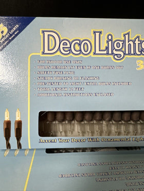 Darice Deco Super Bright Lights 35 Clear Light With Brown Wire/ Set Of 5